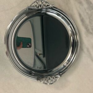 Mid Century Modern Milbern Creations 14” Round Chrome Serving Tray